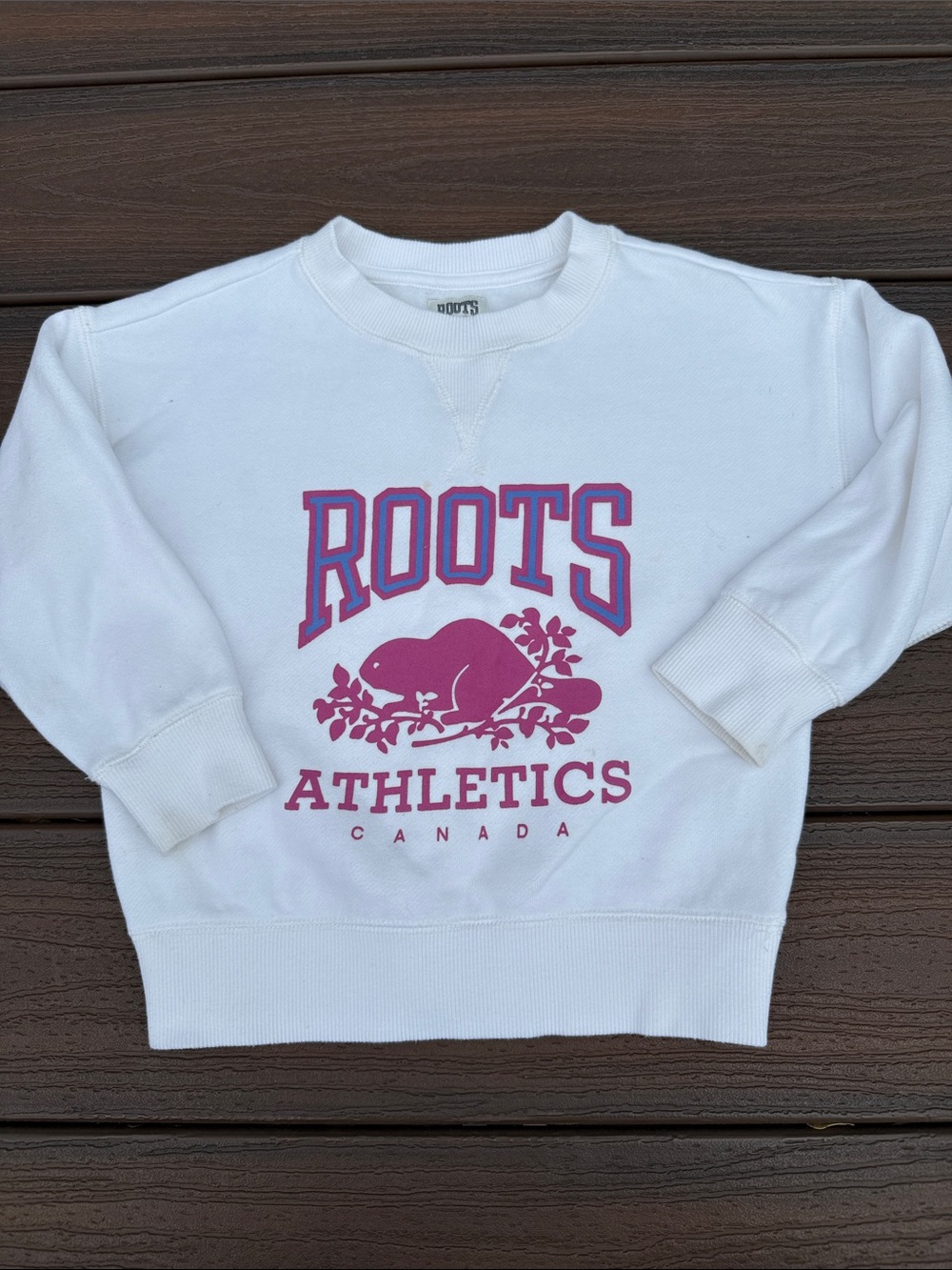 Roots Kids White Sweatshirt